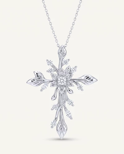 Flora Cross Lab Diamond Pendant