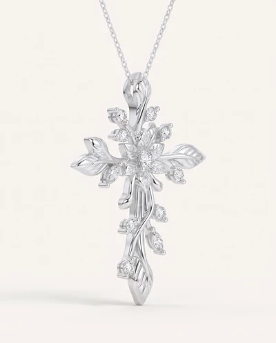 Flora Cross Diamond Pendant