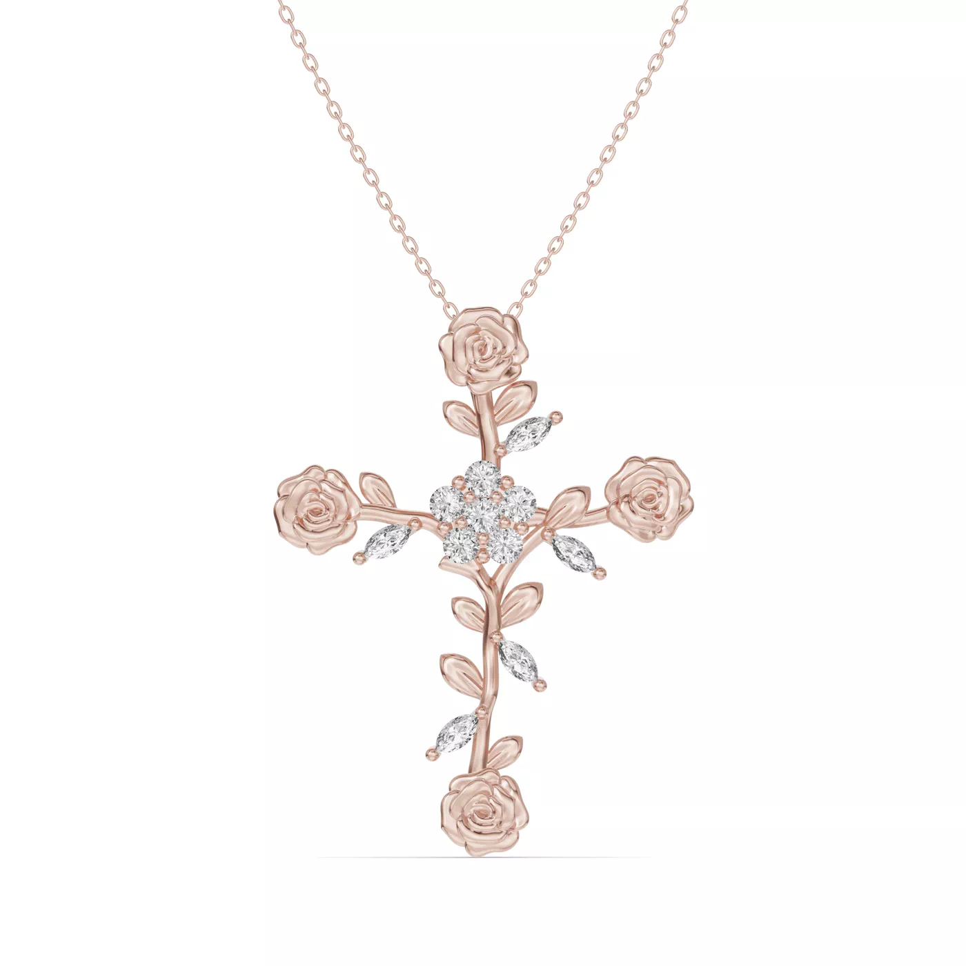 Sacred Silhouette 14K Rose Gold Engagement Ring