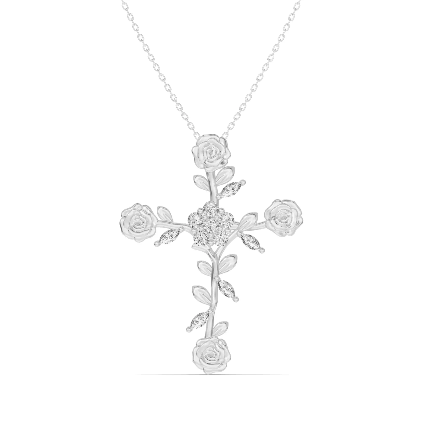 Sacred Silhouette 14K White Gold Engagement Ring