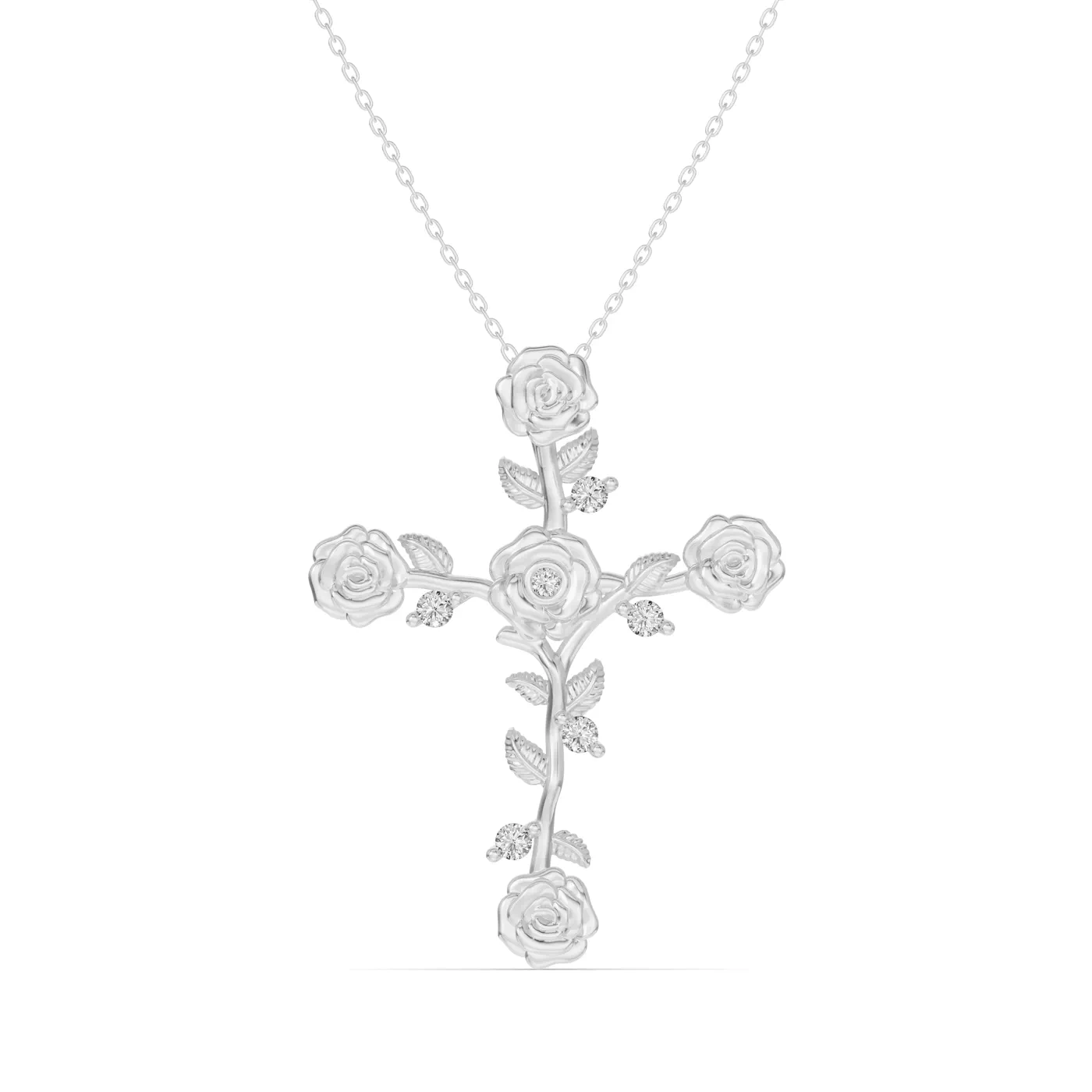 Sacred Silhouette 14K White Gold Engagement Ring