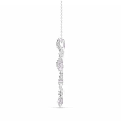 Garden Rose Cross Lab Diamond Pendant