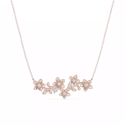 Blossom Lab Diamond Floral Necklace