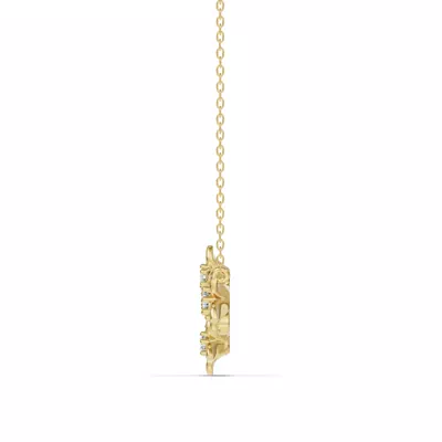 Blossom Lab Diamond Floral Silver Necklace