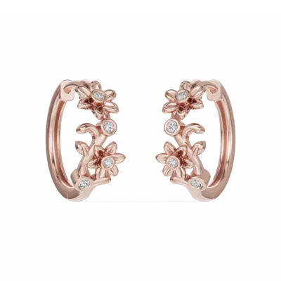 Vine Lab Diamond Hoop Earrings
