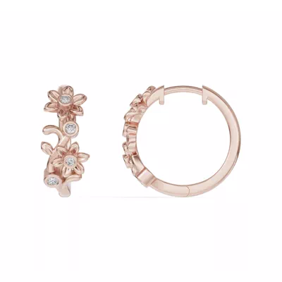 Vine Lab Diamond Hoop Earrings