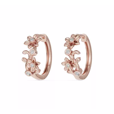 Vine Diamond Hoop Earrings