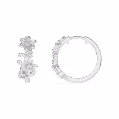 Vine Diamond Hoop Earrings
