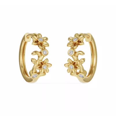 Vine Lab Diamond Hoop Earrings
