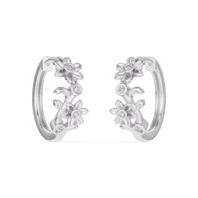 Vine Lab Diamond Hoop Earrings