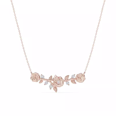 Rose Lab Diamond Necklace