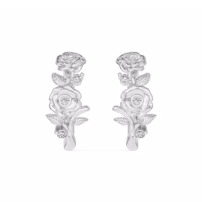 Rose Diamond Hoop Earrings