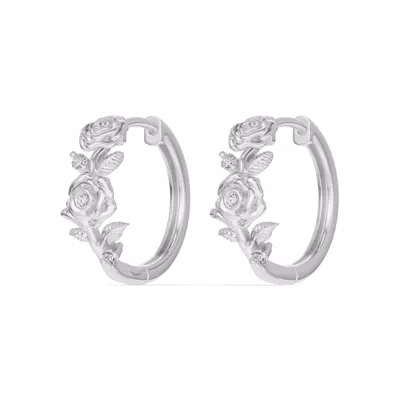 Rose Diamond Hoop Earrings