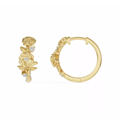 Rose Lab Diamond Hoop Earrings