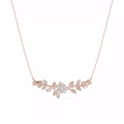 Rose Bud Lab Diamond Necklace