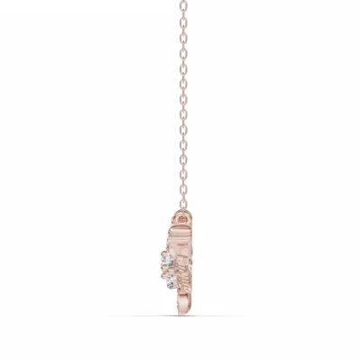 Rose Bud Lab Diamond Necklace