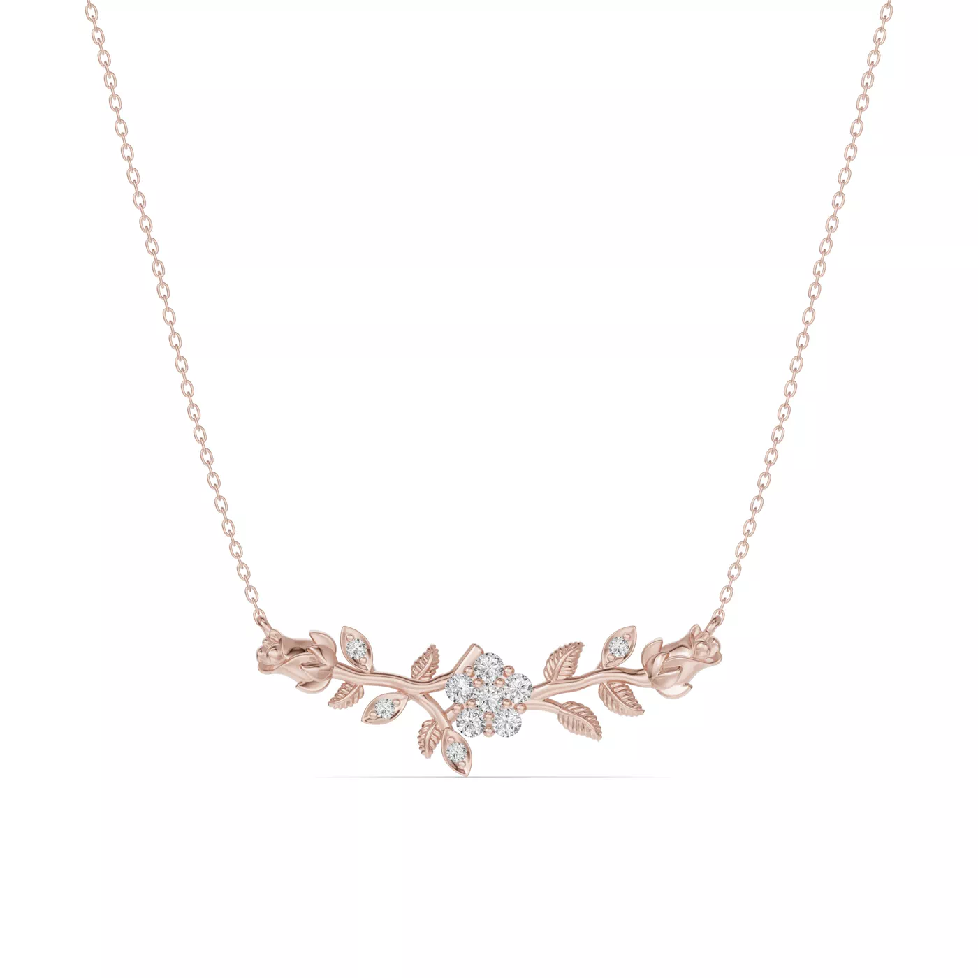 Diamond-First Design 14K Rose Gold Engagement Ring