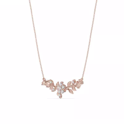 Rose Bud Diamond Necklace