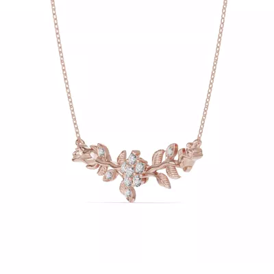 Rose Bud Diamond Necklace