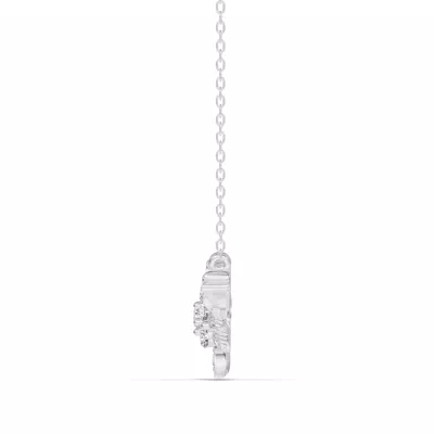 Rose Bud Diamond Necklace