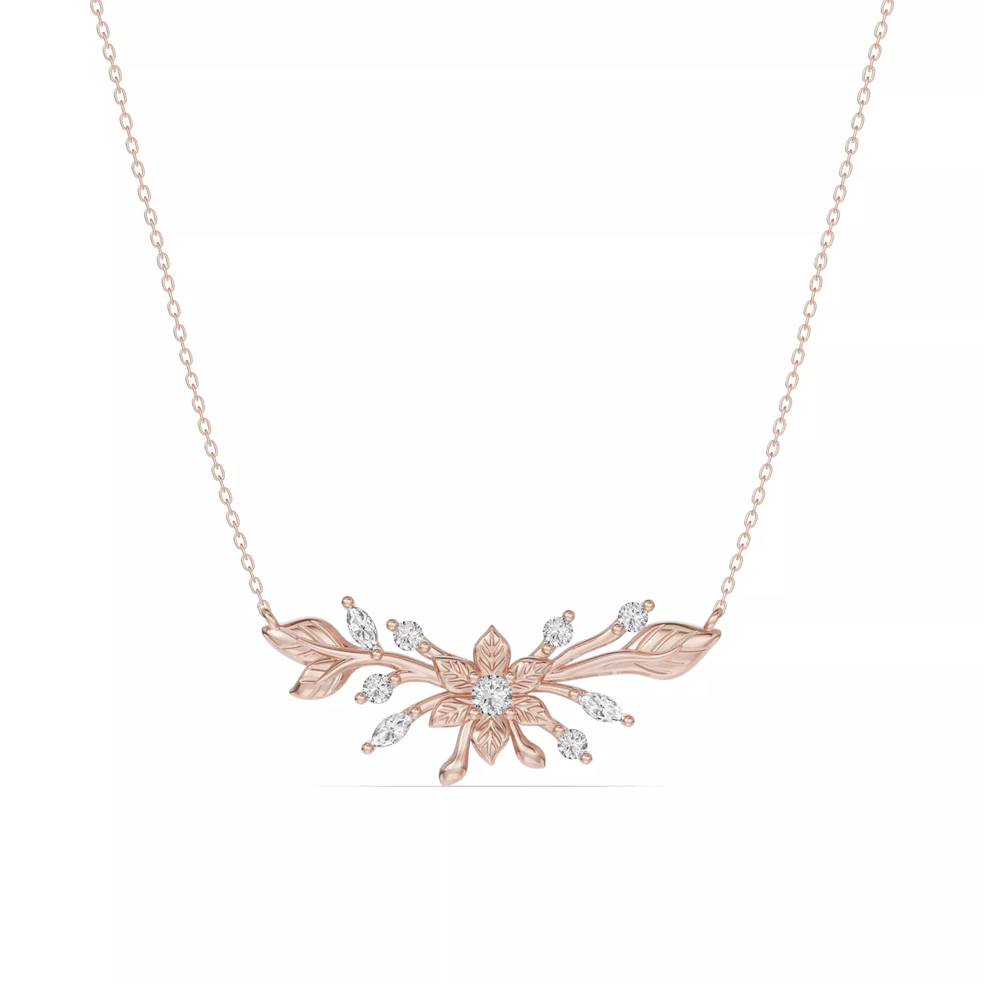 Diamond-First Design 14K Rose Gold Engagement Ring