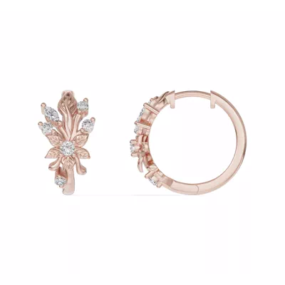 Flora Diamond Hoop Earrings
