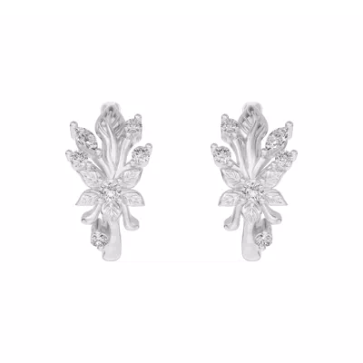 Flora Lab Diamond Hoop Earrings