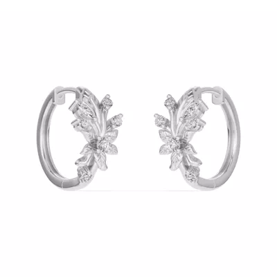 Flora Diamond Hoop Earrings