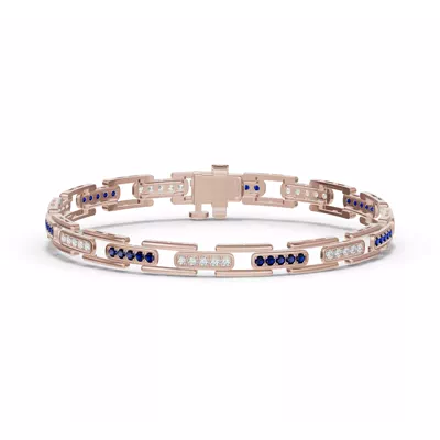 Corvella Lab Diamond & Sapphire Bracelet