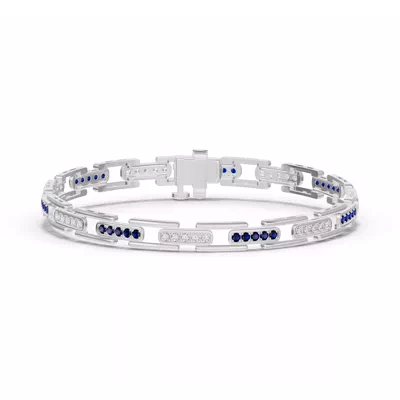 Corvella Lab Diamond & Sapphire Bracelet