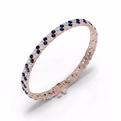 Duovella Lab Diamond & Sapphire Bracelet
