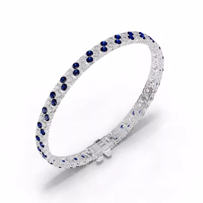 Duovella Lab Diamond & Sapphire Bracelet