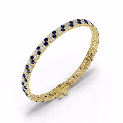 Duovella Lab Diamond & Sapphire Bracelet