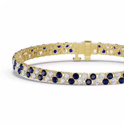 Duovella Lab Diamond & Sapphire Bracelet