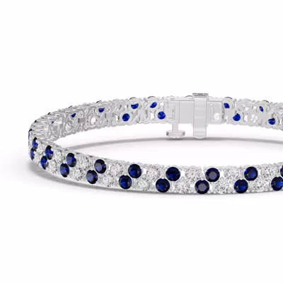 Duovella Lab Diamond & Sapphire Bracelet