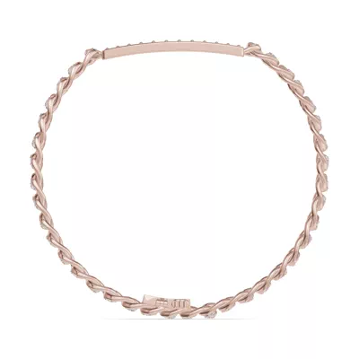 Pavé Cuban Link Panel Lab Diamond Bracelet
