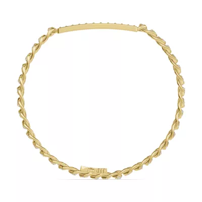 Pavé Cuban Link Panel Lab Diamond Bracelet