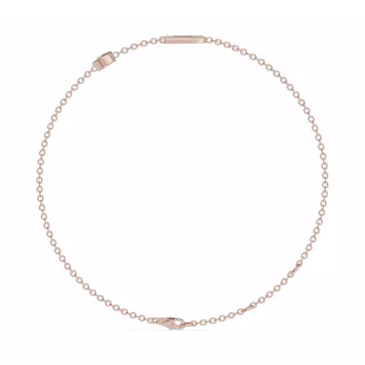 Bezel Diamond Gold Initial Bracelet - B