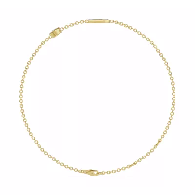Bezel Lab Diamond Gold Initial Bracelet - B