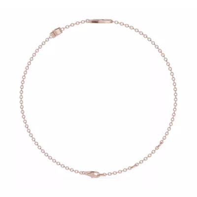 Bezel Lab Diamond Gold Initial Bracelet - C