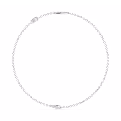 Bezel Lab Diamond Gold Initial Bracelet - C