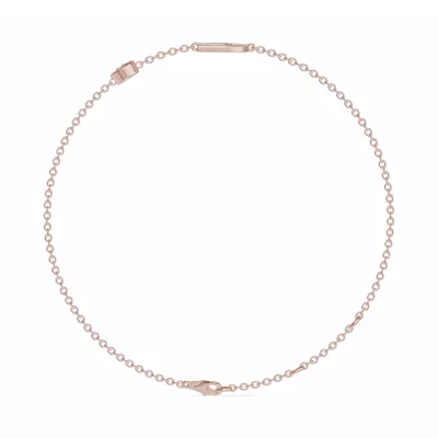 Bezel Diamond Gold Initial Bracelet - D