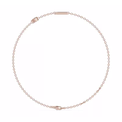 Bezel Lab Diamond Gold Initial Bracelet - E