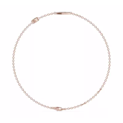Bezel Lab Diamond Gold Initial Bracelet - G