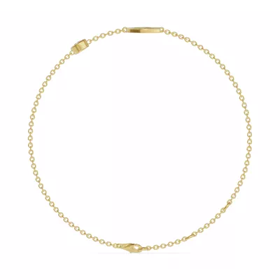 Bezel Lab Diamond Gold Initial Bracelet - G