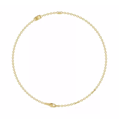 Bezel Diamond Gold Initial Bracelet - I