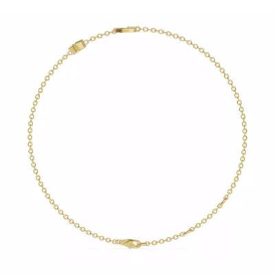 Bezel Diamond Gold Initial Bracelet - J