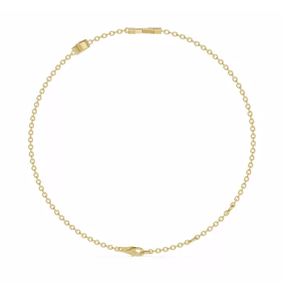 Bezel Diamond Gold Initial Bracelet - K