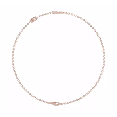 Bezel Lab Diamond Gold Initial Bracelet - L
