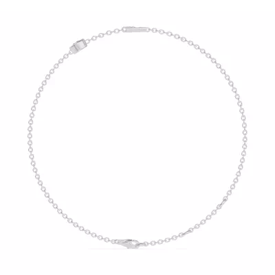 Bezel Diamond Gold Initial Bracelet - L